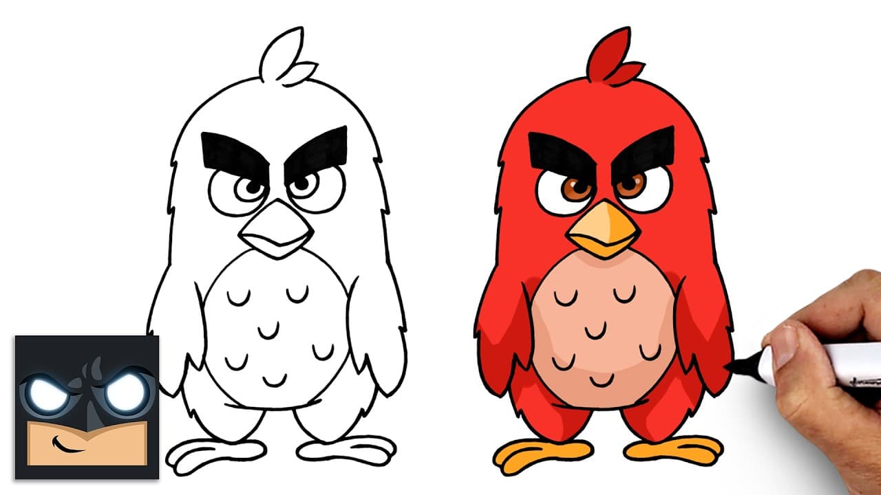 Preview of How to Draw Red | Angry Birds