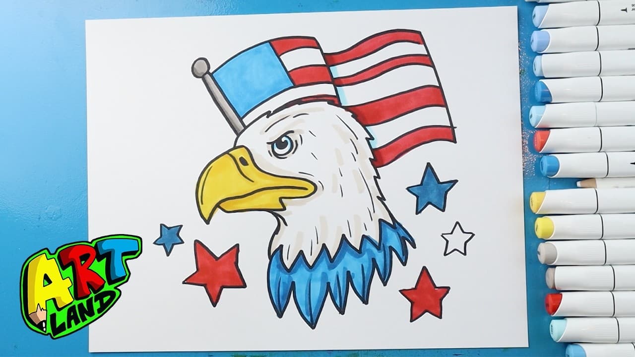 Preview of How to Draw a Fourth of July Eagle