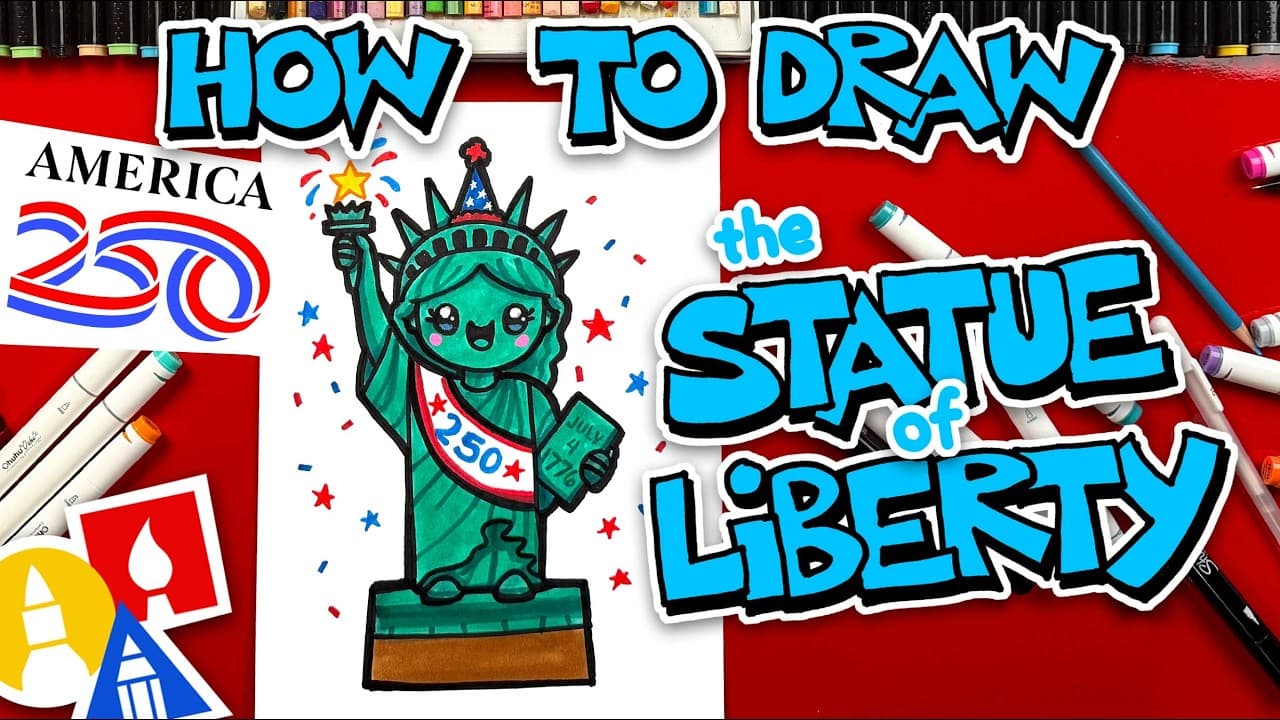Preview of How To Draw The Statue Of Liberty For America 250 Years!