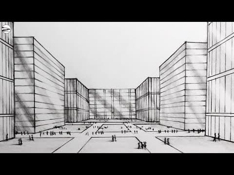 Preview of How to Draw a City with One-Point Perspective for Beginners: Narrated