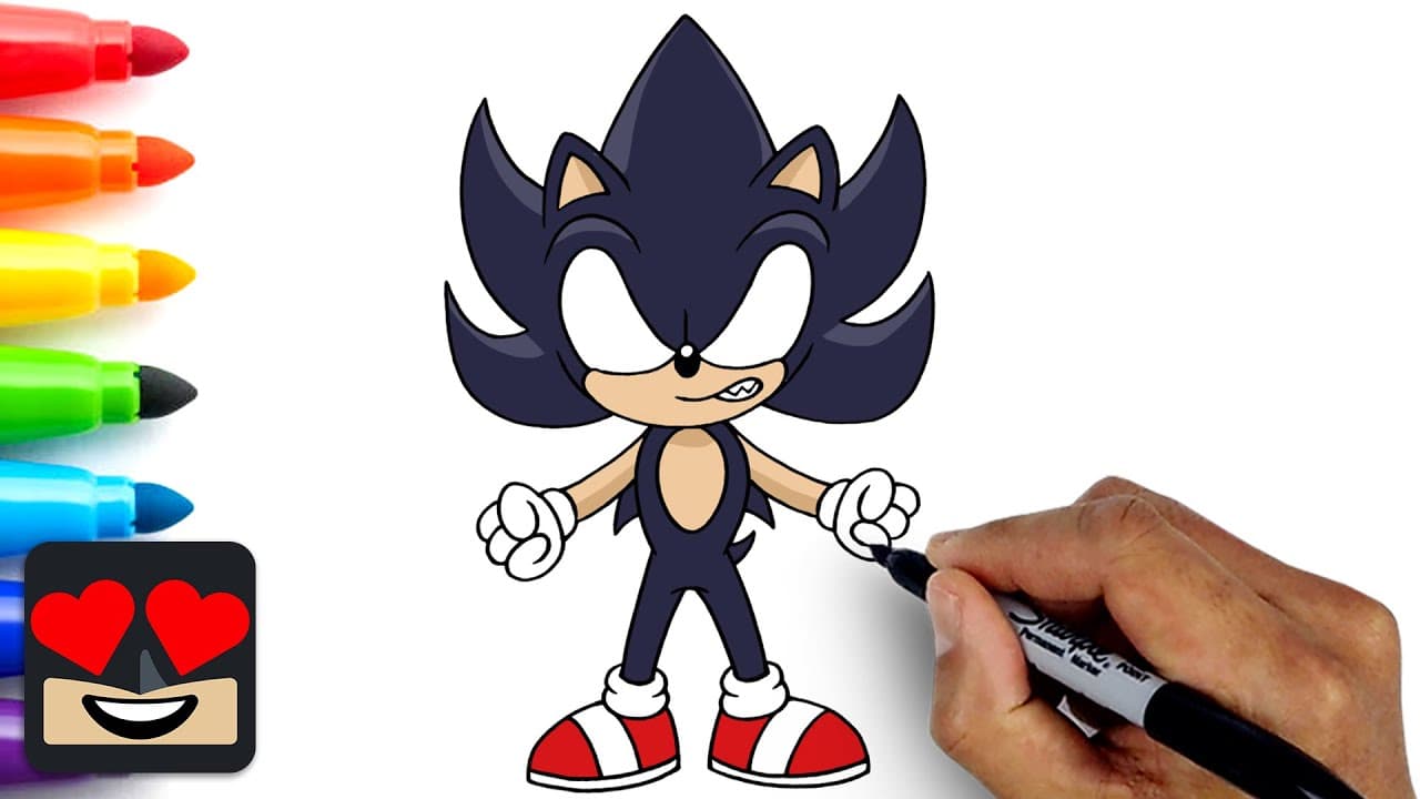 Preview of How To Draw Dark Sonic | Sonic the Hedgehog