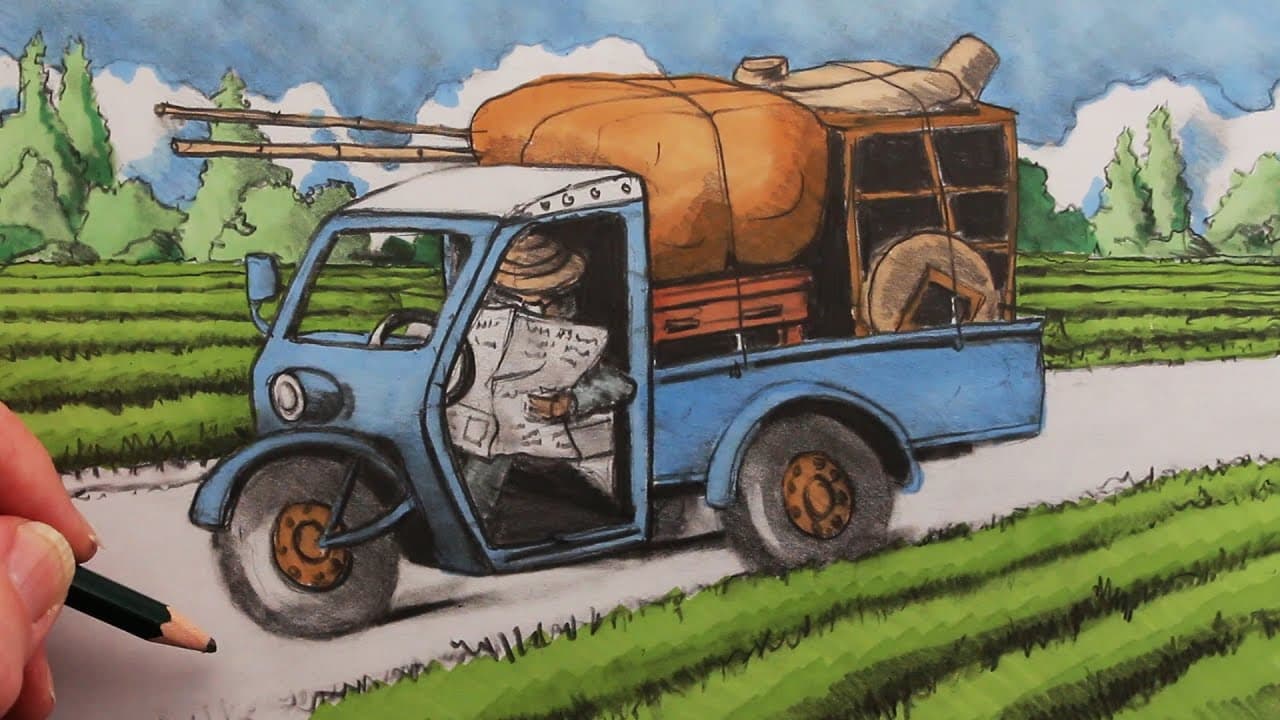 Preview of Totoro Truck Drawing Tutorial | Step by Step for Beginners