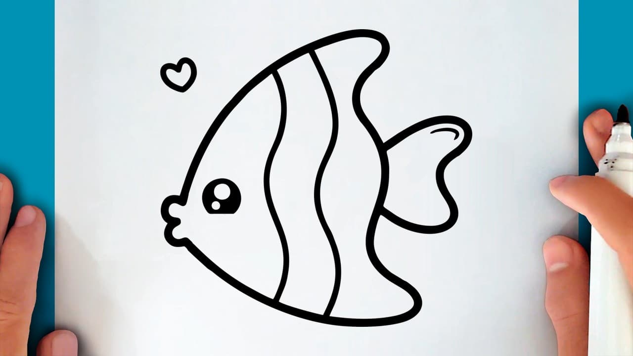 Preview of How to draw a CUTE FISH