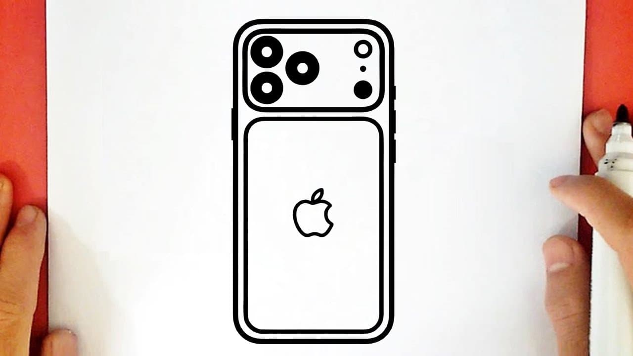 Preview of How to draw IPHONE 17 PRO MAX