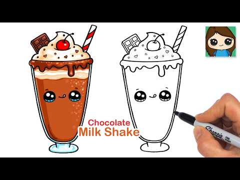 Preview of How to Draw a Chocolate Milkshake 🍫