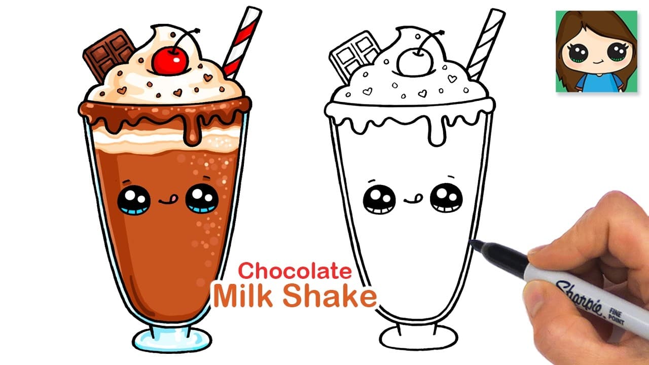 Preview of How to Draw a Chocolate Milkshake π«