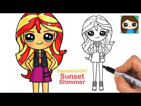 Preview of How to Draw Sunset Shimmer Equestria Girl | My Little Pony