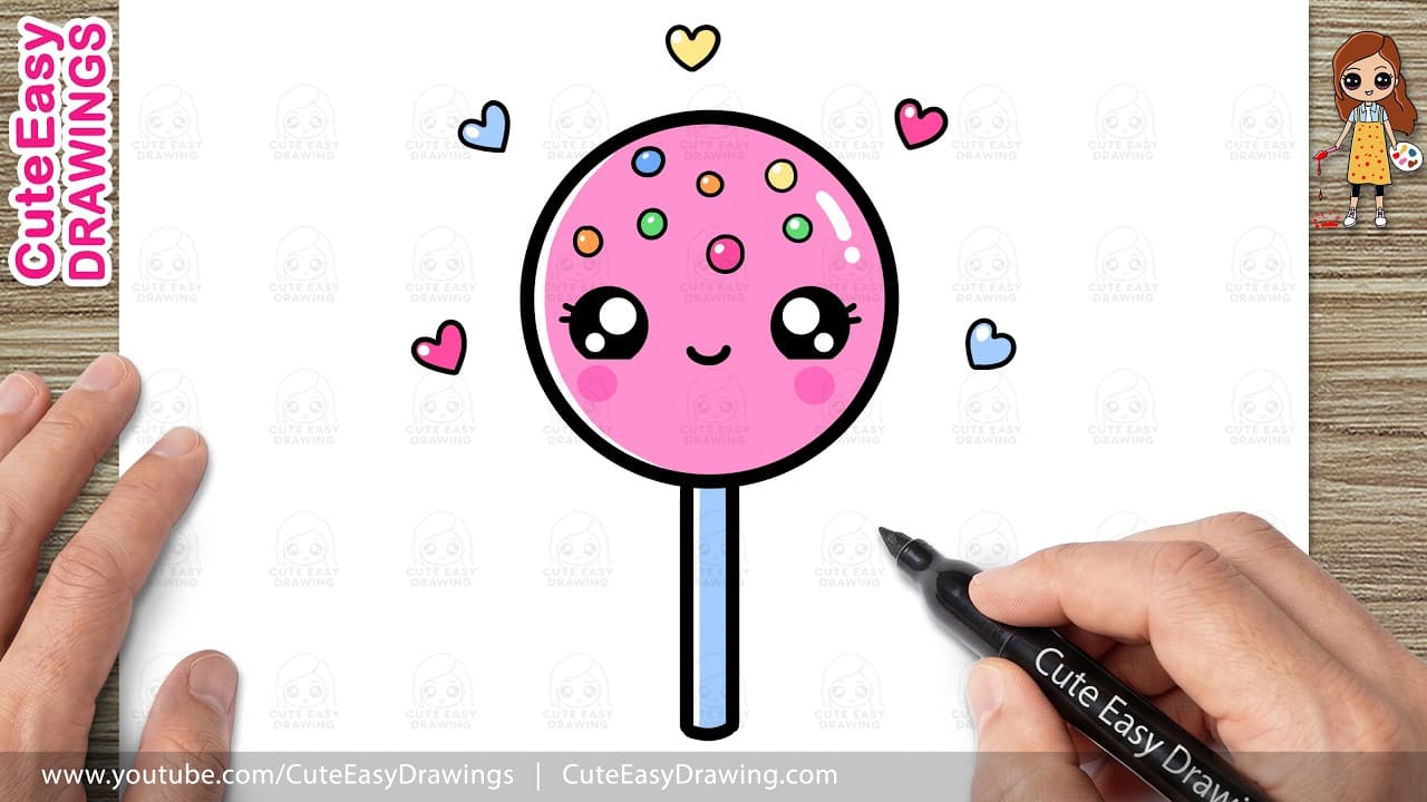 Preview of How to Draw a Cute Lollipop Easy | Lollipop Drawing for Kids and Toddlers!