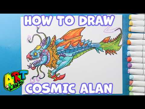 Preview of How to Draw Cosmic Alan | Hungry Shark World