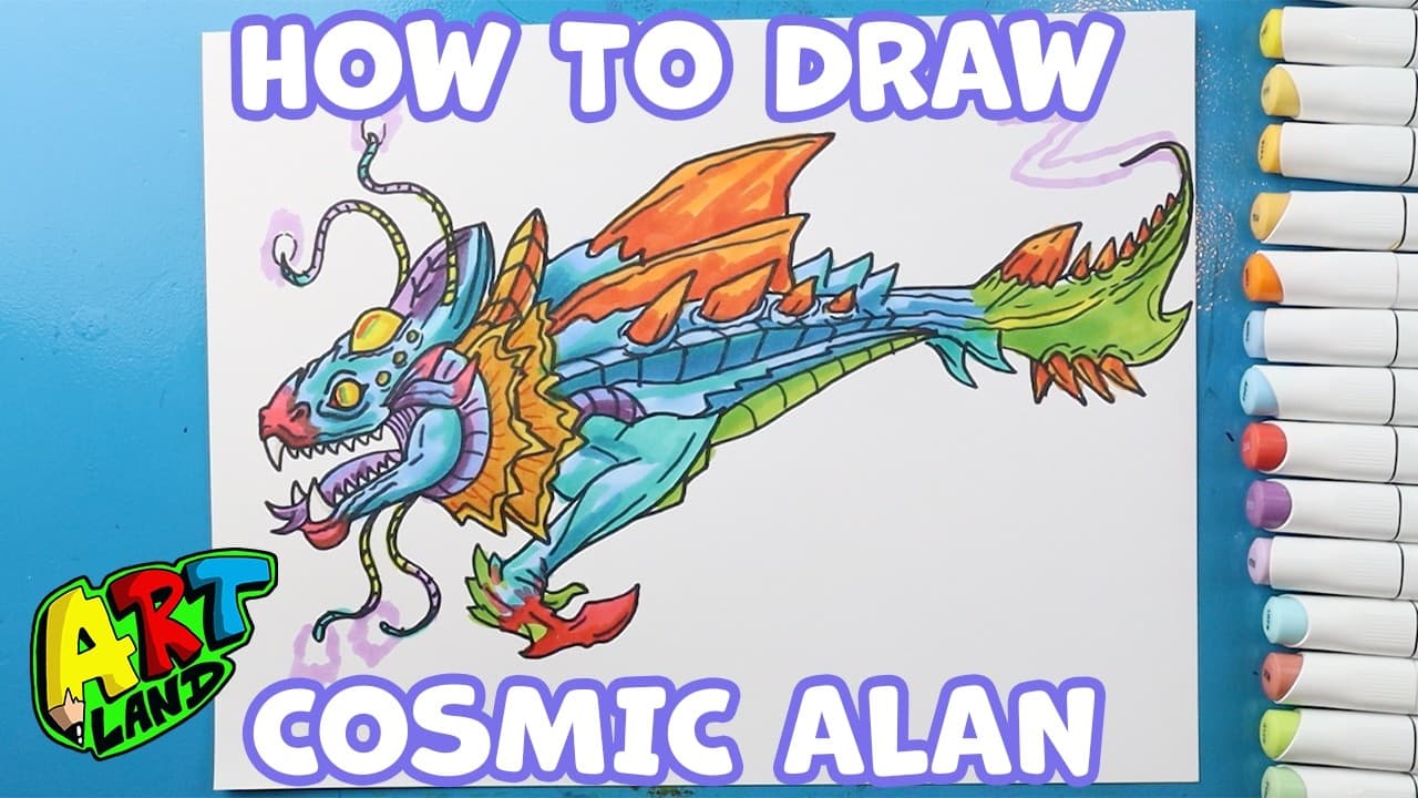 Preview of How to Draw Cosmic Alan | Hungry Shark World
