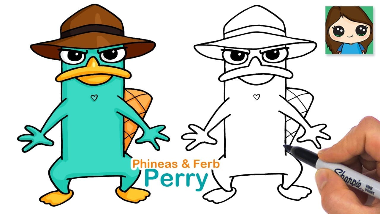 Preview of How to Draw Perry the Platypus | Phineas and Ferb Agent P