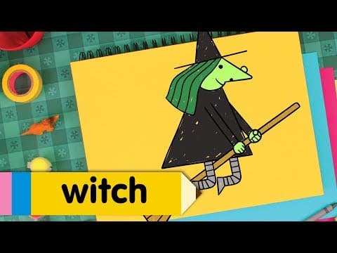 Preview of How to Draw A Witch | Simple Drawing Lesson for Kids | Step By Step