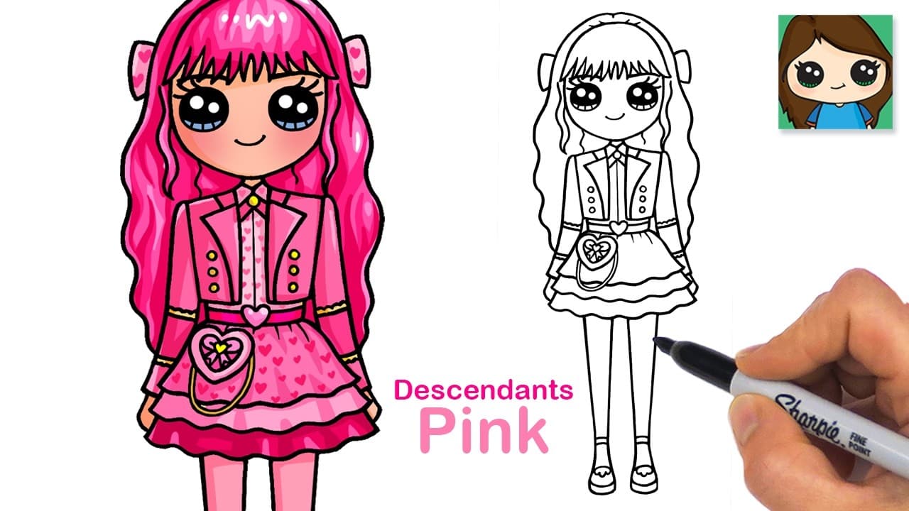 Preview of How to Draw Pink Hearts | Disney Descendants Wicked Wonderland