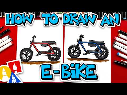 Preview of How To Draw A Cool Electric Bike (E-Bike)