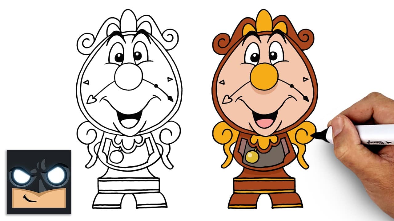 Preview of How to Draw Cogsworth | Beauty and the Beast