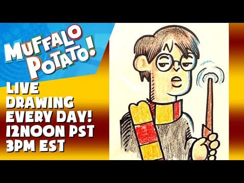 Preview of How To Draw HARRY POTTER with MUFFALO POTATO