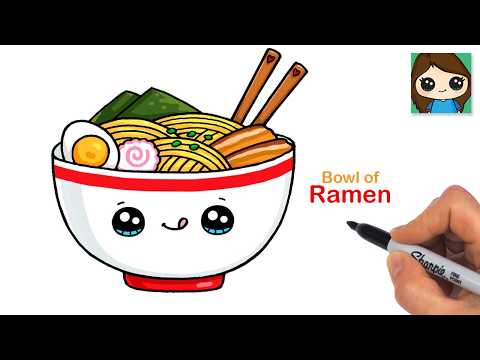 Preview of How to Draw a Ramen Bowl π Cute Food Art