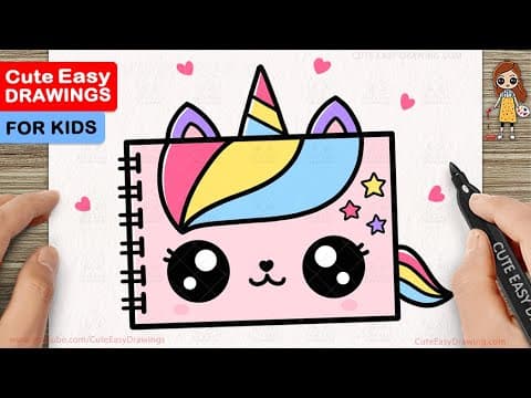 Preview of How to Draw a Cute Unicorn Drawing Book Simple & Easy for Kids - 2