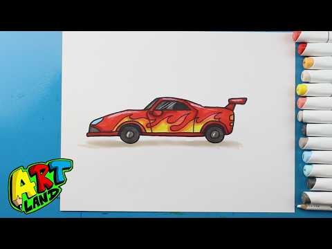 Preview of How to Draw a Red Race Car