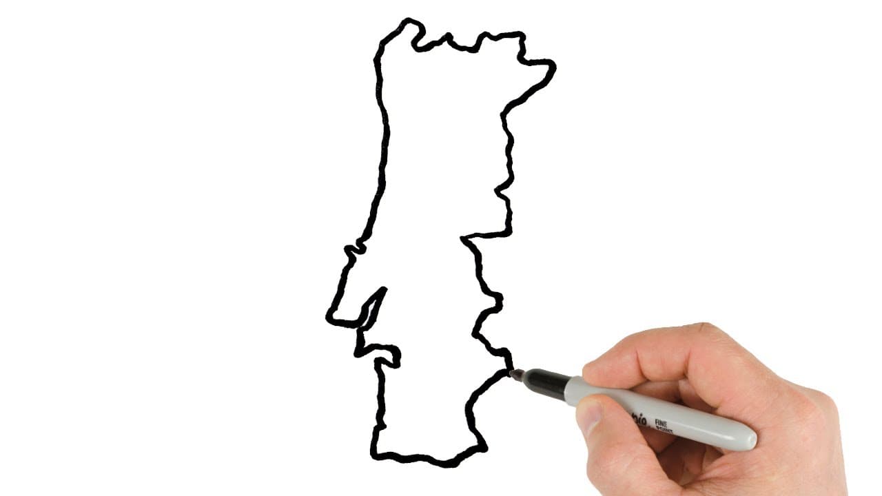 Preview of How to Draw Portugal Map Easy | Country Maps Drawing