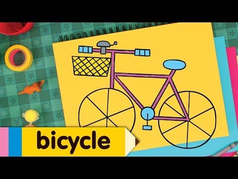 Preview of How To Draw A Bicycle | Simple Drawing Lesson For Kids | Step By Step