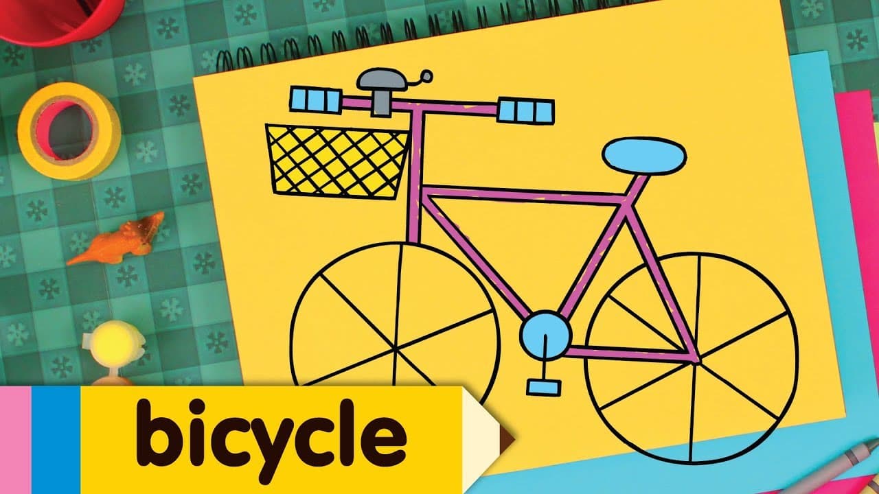 Preview of How To Draw A Bicycle | Simple Drawing Lesson For Kids | Step By Step