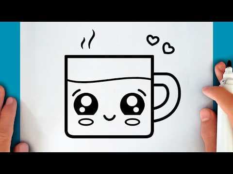 Preview of How to draw a CUTE COFFEE or CHOCOLATE CUP