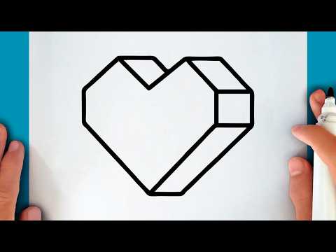 Preview of How to draw a 3D HEART