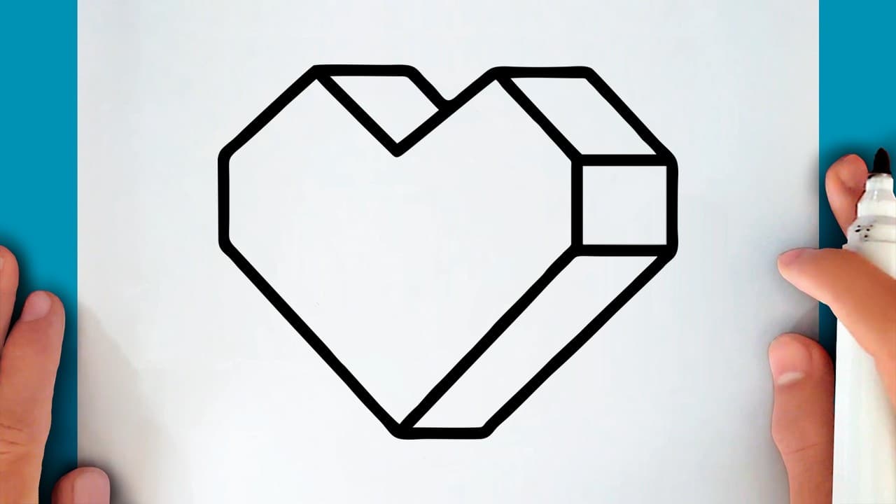 Preview of How to draw a 3D HEART