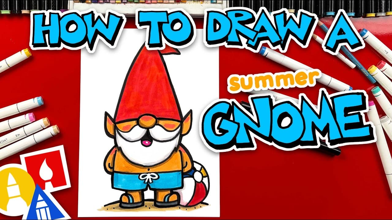 Preview of How To Draw A Funny Summer Gnome