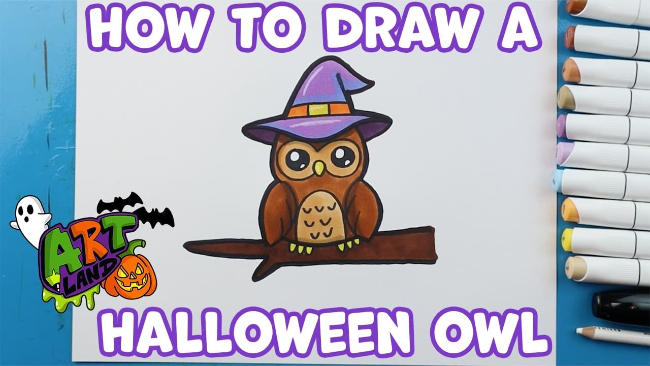 Preview of How to Draw a Halloween Owl