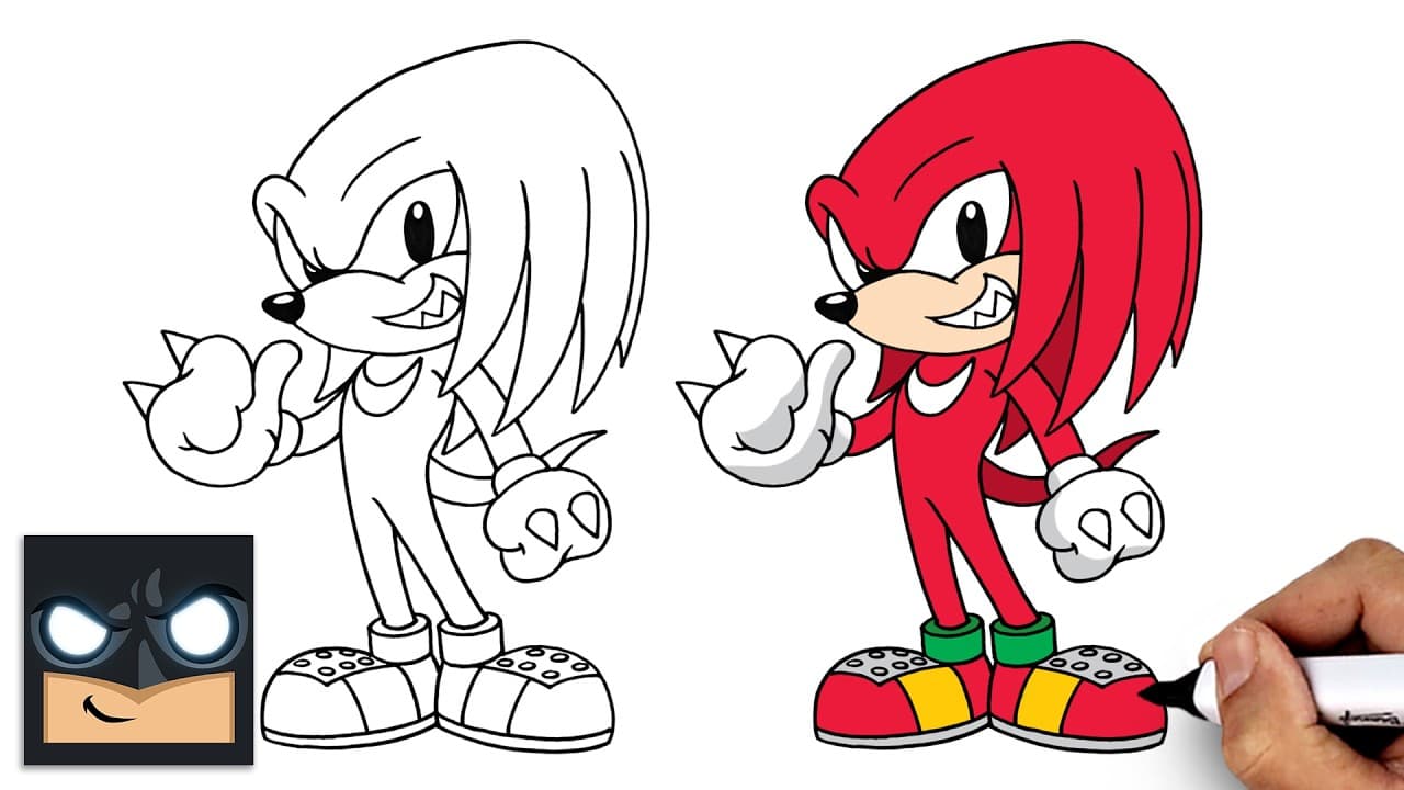 Preview of How to Draw Knuckles | Sonic the Hedgehog