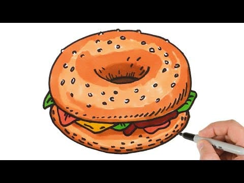Preview of How to Draw a Bagel | Step-by-Step Tutorial!