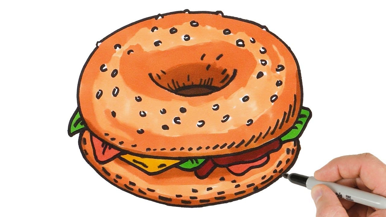 Preview of How to Draw a Bagel | Step-by-Step Tutorial!