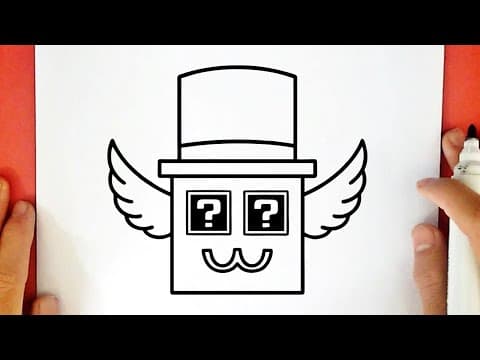 Preview of How to Draw ADMIN LUCKY BLOCK from Steal a Brainrot (Roblox) - Easy Step-by-Step Drawing Tutorial