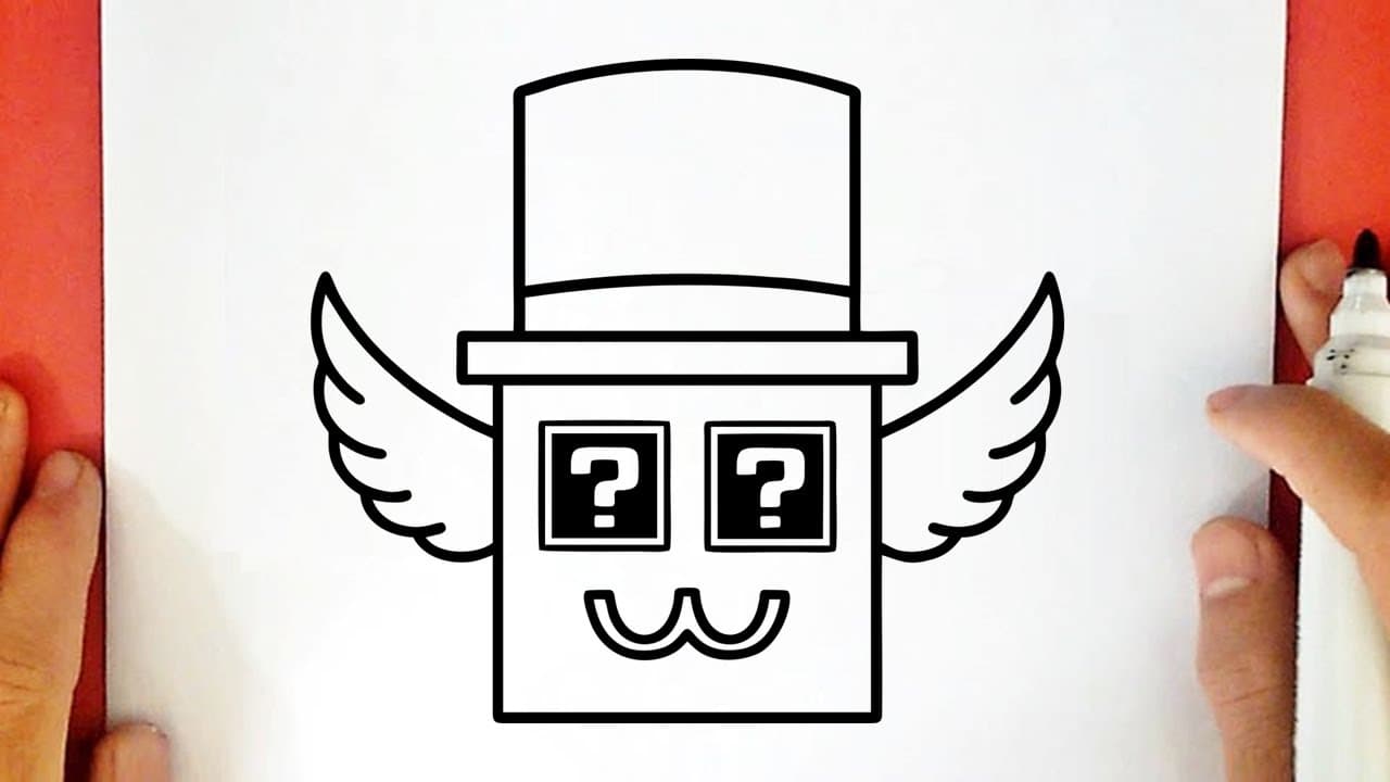 Preview of How to Draw ADMIN LUCKY BLOCK from Steal a Brainrot (Roblox) - Easy Step-by-Step Drawing Tutorial