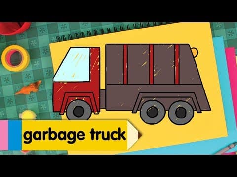 Preview of How To Draw a Garbage Truck | Drawing Lessons for Kids