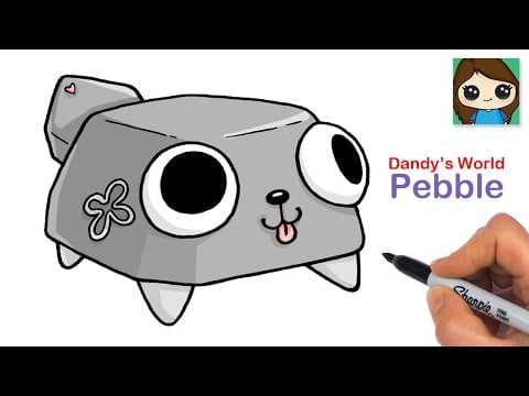 Preview of How to Draw Pebble Pet Rock | Dandy's World
