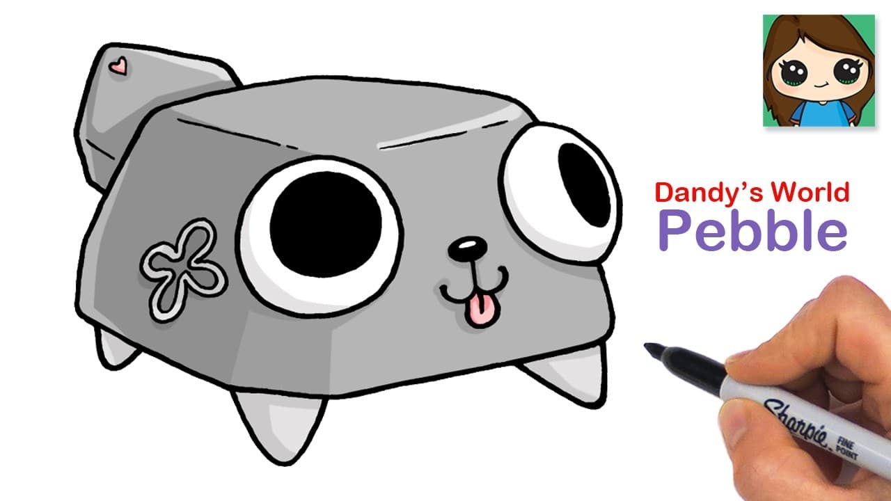 Preview of How to Draw Pebble Pet Rock | Dandy's World