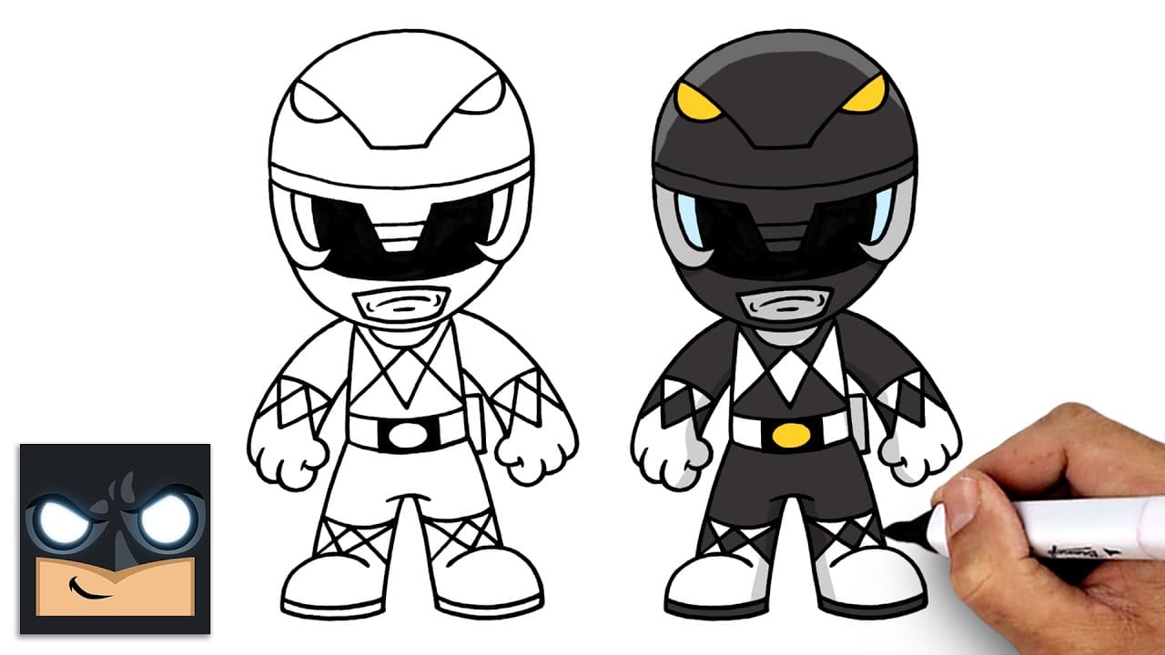 Preview of How to Draw Black Power Ranger