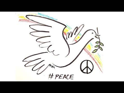 Preview of How To Draw a DOVE of PEACE with MUFFALO POTATO