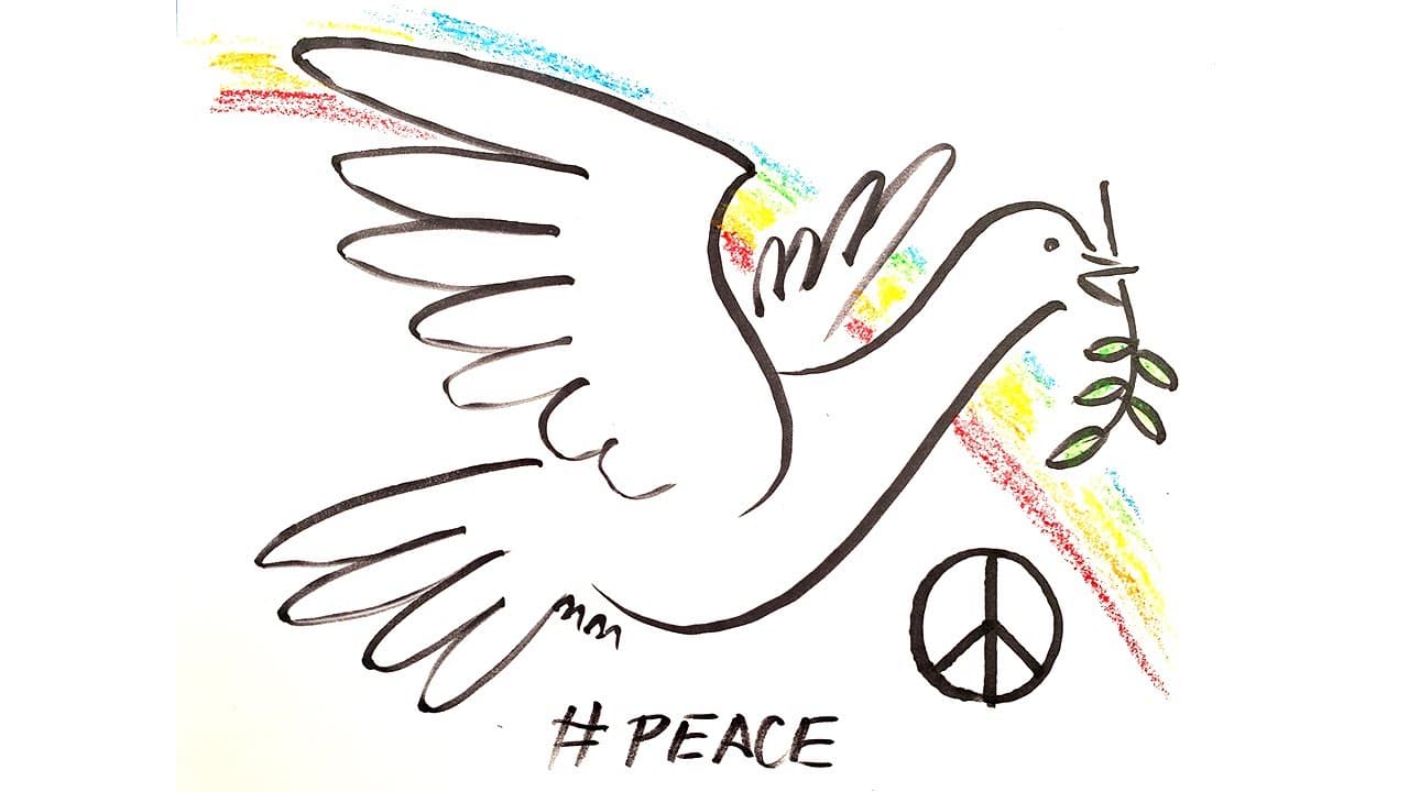 Preview of How To Draw a DOVE of PEACE with MUFFALO POTATO