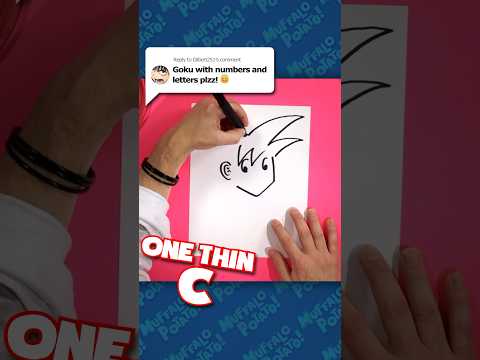 Preview of How to draw Dragonball Z easy! How to draw with numbers and letters!