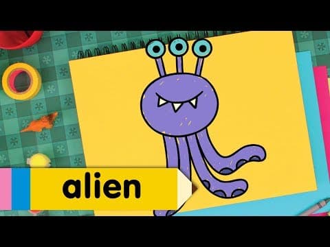 Preview of How to Draw an Alien đź‘˝ | Super Simple Draw | Step by Ste[