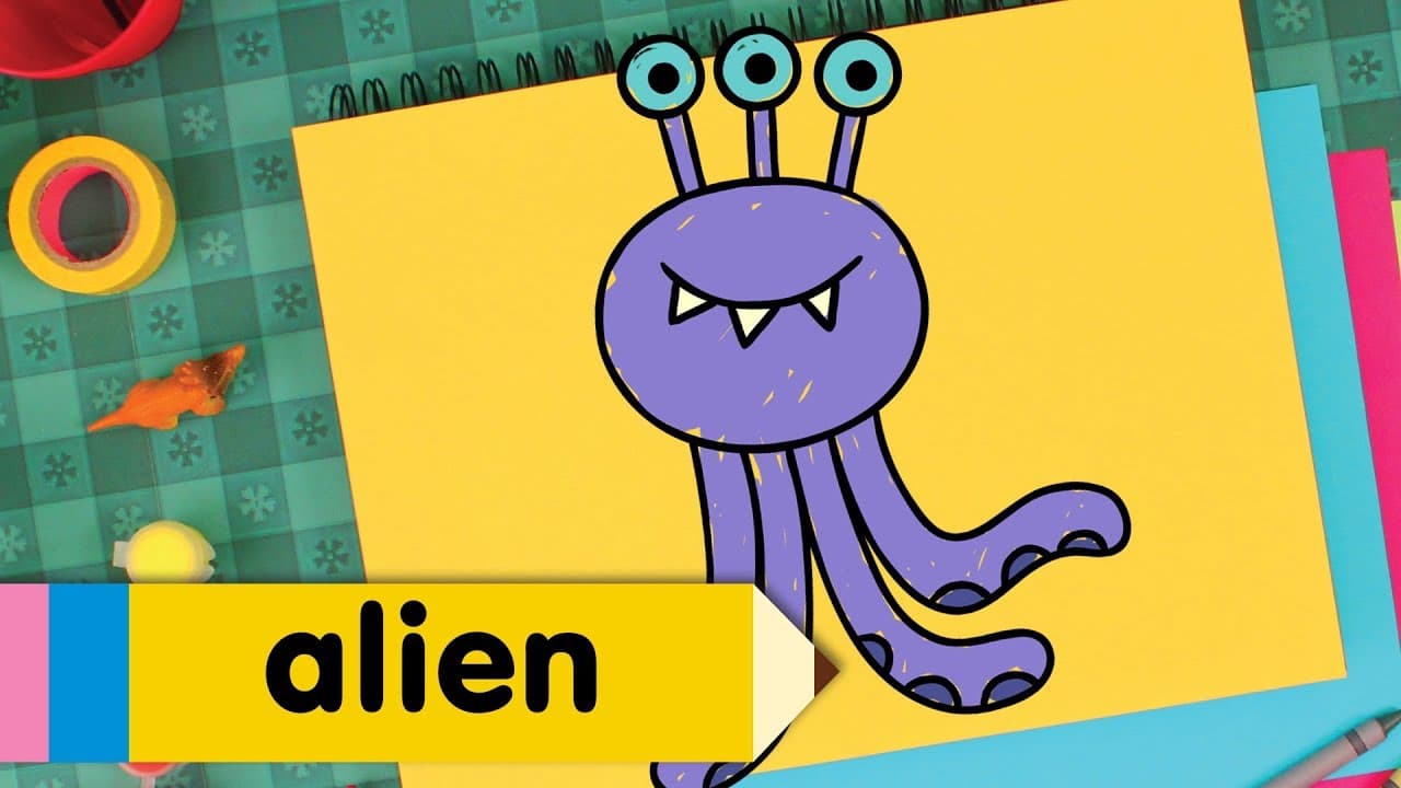 Preview of How to Draw an Alien 👽 | Super Simple Draw | Step by Ste[