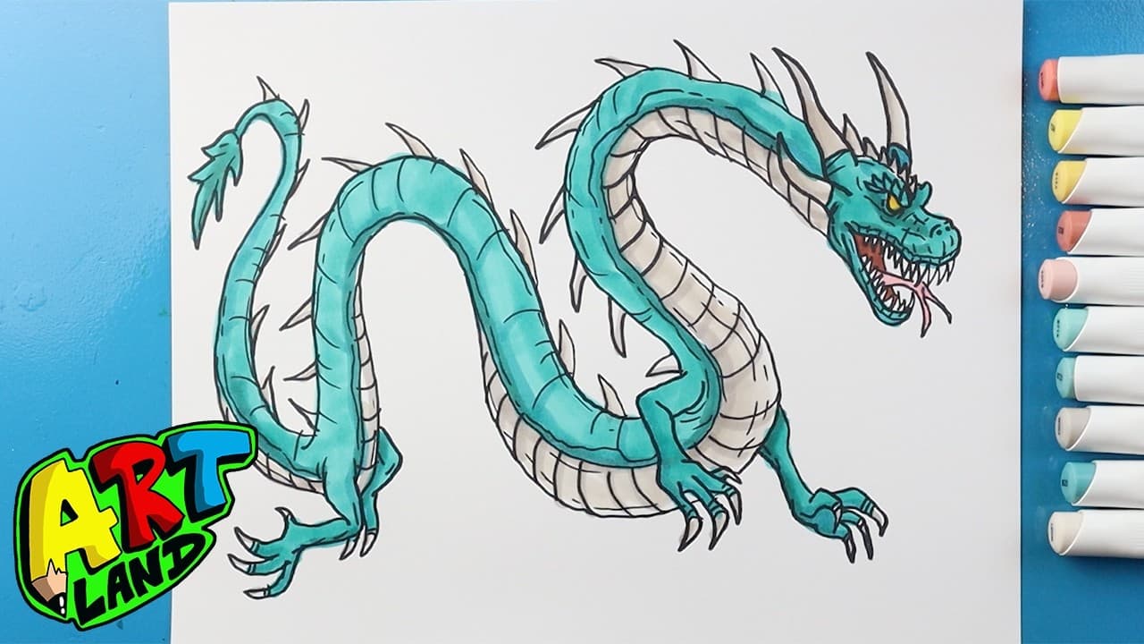 Preview of How to Draw Manda Swimming | Godzilla