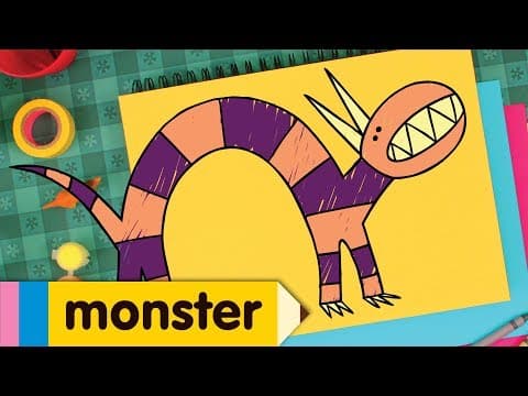 Preview of How To Draw A Monster | Drawing Lesson for Kids | Step By Step
