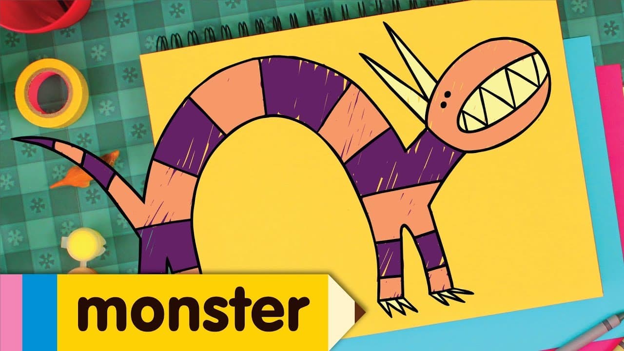 Preview of How To Draw A Monster | Drawing Lesson for Kids | Step By Step
