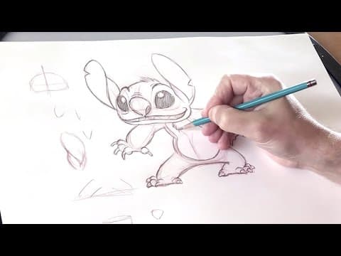 Preview of How To Draw Stitch l #DrawWithDisneyAnimation