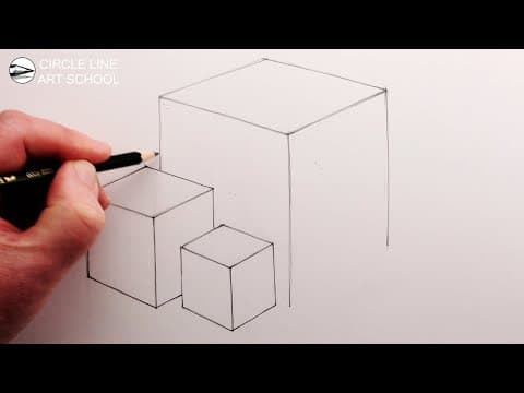 Preview of How to Draw 3D Cubes for Beginners: Overlapping Shapes